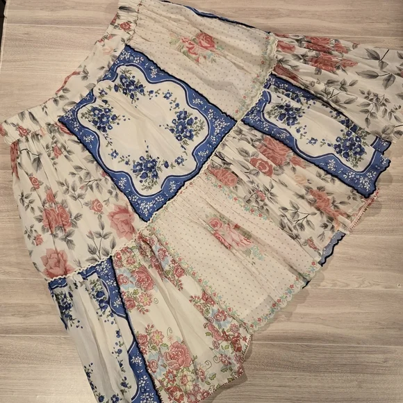 Sister Mary Women's Chiquita Skirt Patchwork Design 100% Cotton Size Small. - Picture 5 of 10